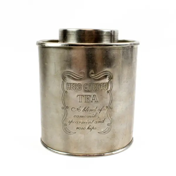 Smith & Hawken Herb Garden Tea Tin With Lid Made in Turkey