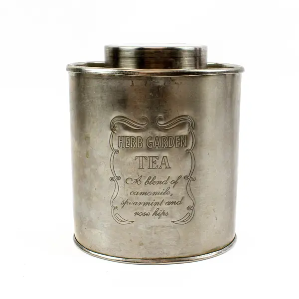 Smith & Hawken Herb Garden Tea Tin With Lid Made in Turkey