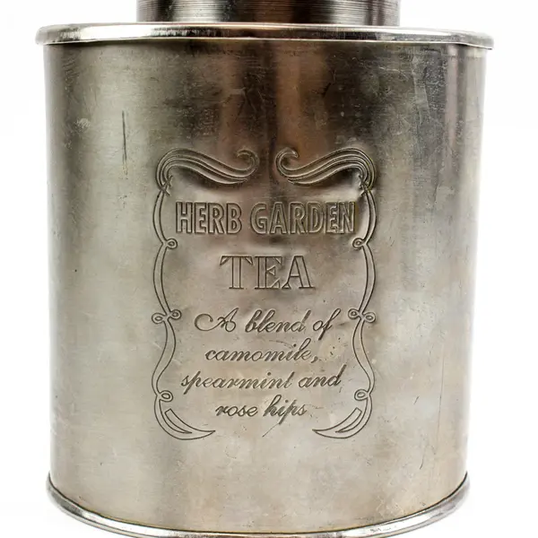 Smith & Hawken Herb Garden Tea Tin With Lid Made in Turkey