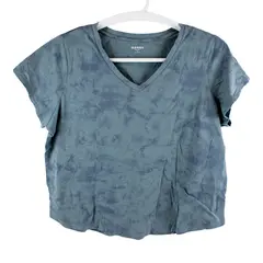 Old Navy EveryWear Women's XL Blue Tie Dye V-Neck T-Shirt
