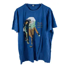 WWF Blue Elephant "Hands Off My Parts" T-Shirt Men's XL