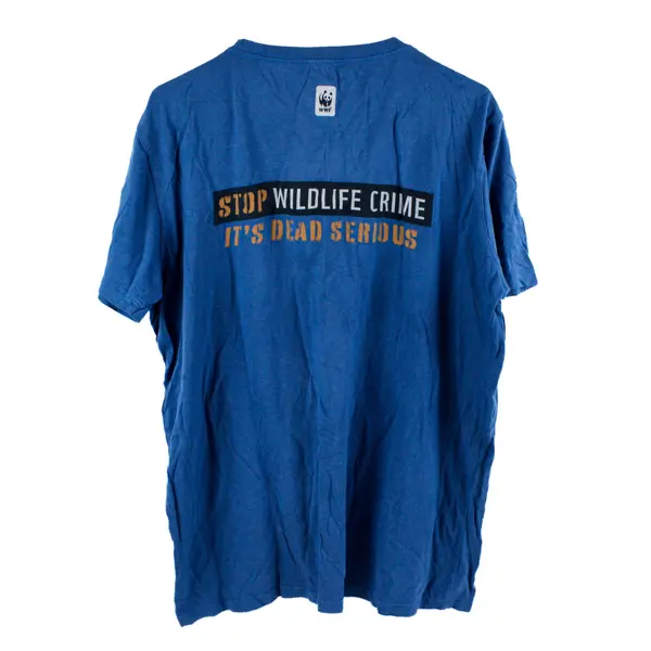 WWF Blue Elephant "Hands Off My Parts" T-Shirt Men's XL