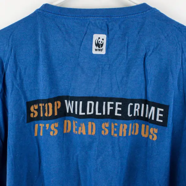 WWF Blue Elephant "Hands Off My Parts" T-Shirt Men's XL