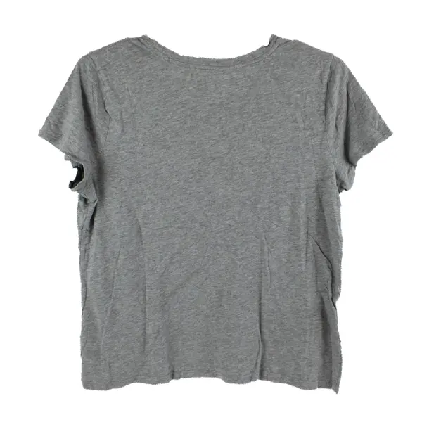 Old Navy Women's Gray Short Sleeve White and Teal Sequin Logo T-Shirt XL