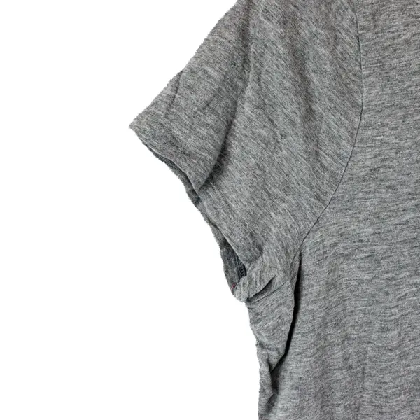 Old Navy Women's Gray Short Sleeve White and Teal Sequin Logo T-Shirt XL