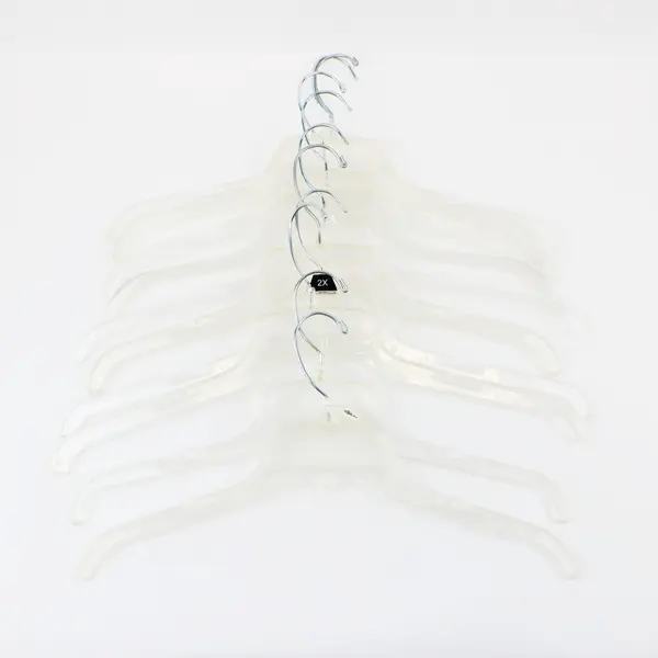 Lot of 10 Clear Plastic Retail Shirt Hangers 2X Size