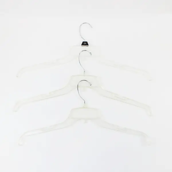 Lot of 10 Clear Plastic Retail Shirt Hangers 2X Size