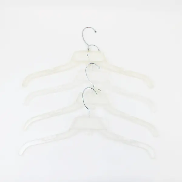 Lot of 10 Clear Plastic Retail Shirt Hangers 2X Size
