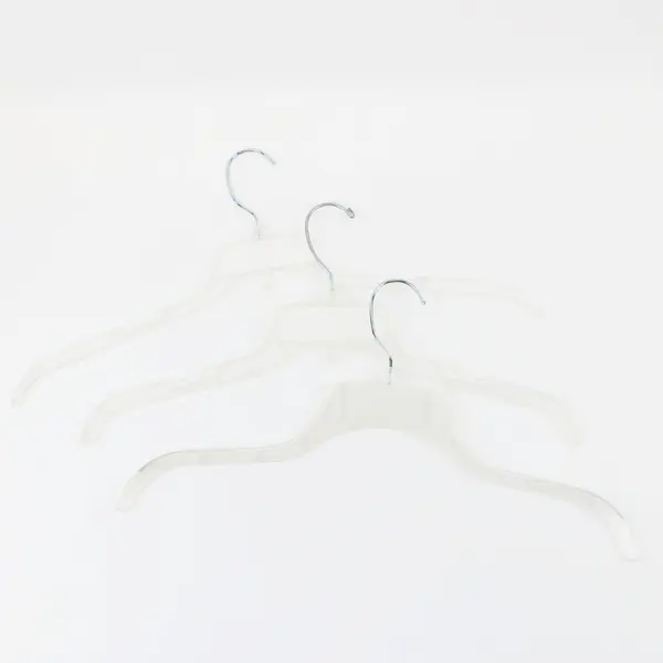 Lot of 10 Clear Plastic Retail Shirt Hangers 2X Size