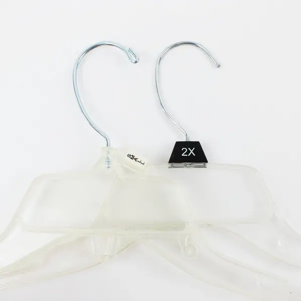 Lot of 10 Clear Plastic Retail Shirt Hangers 2X Size