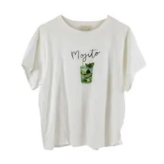 Christian Siriano Mojito Beaded Graphic T-Shirt Women's XL White