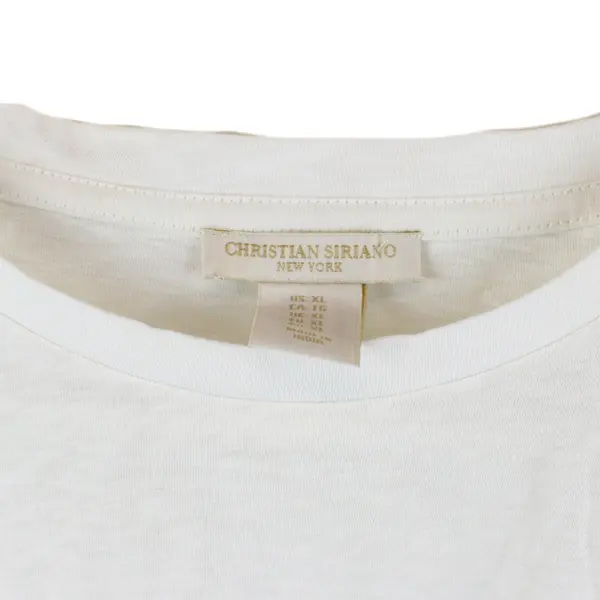 Christian Siriano Mojito Beaded Graphic T-Shirt Women's XL White