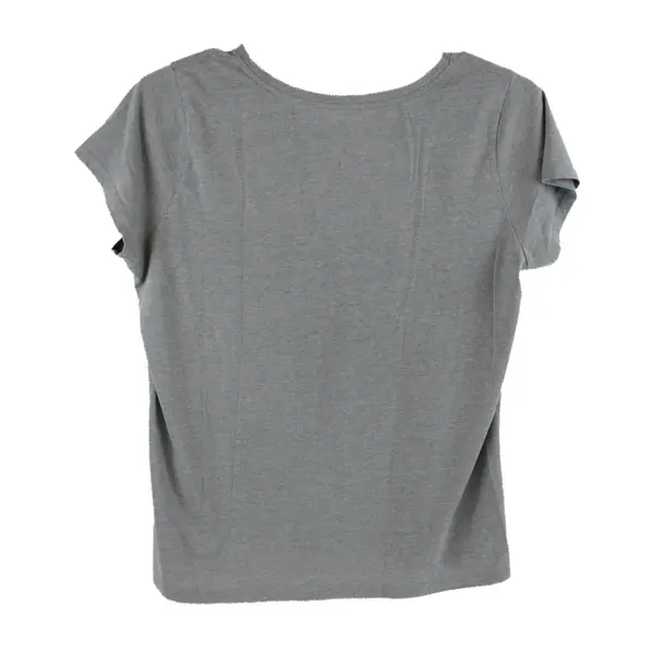 St. John's Bay Women's XL Gray Glitter American Flag T-Shirt