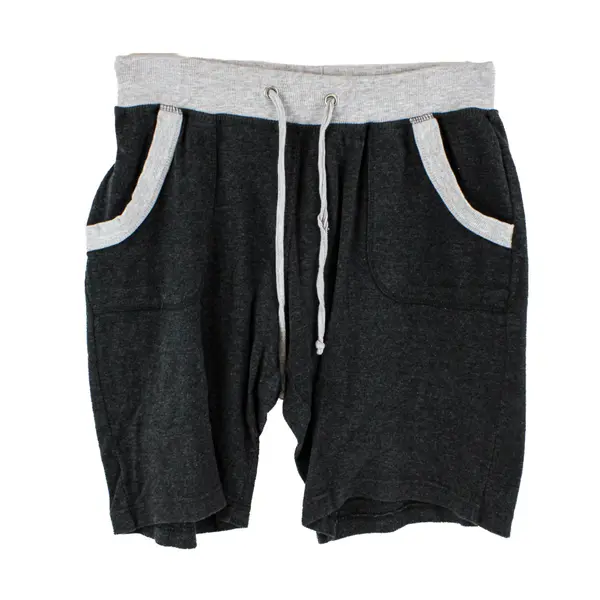 Free Spirit Women's Dark Grey Drawstring Shorts Light Grey Trim Medium