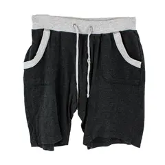 Free Spirit Women's Dark Grey Drawstring Shorts Light Grey Trim Medium