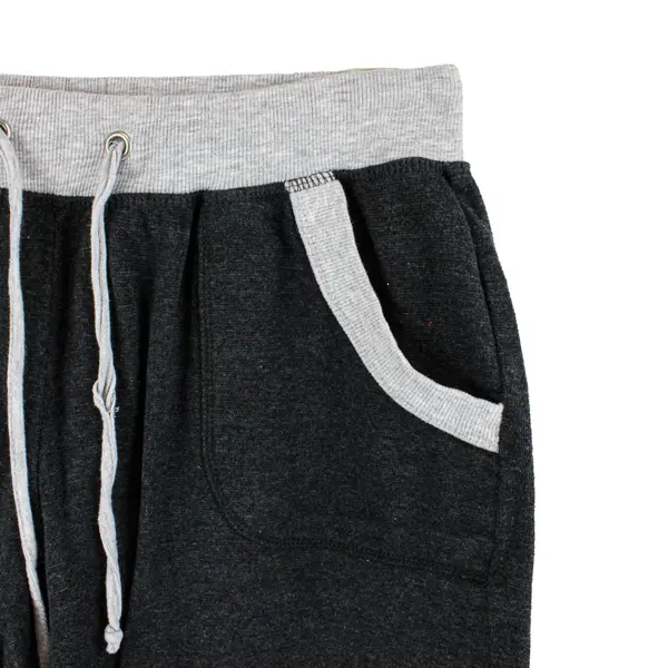 Free Spirit Women's Dark Grey Drawstring Shorts Light Grey Trim Medium