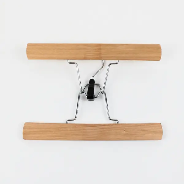 Lot of 5 Wooden Clamp Hangers for Pants & Skirts
