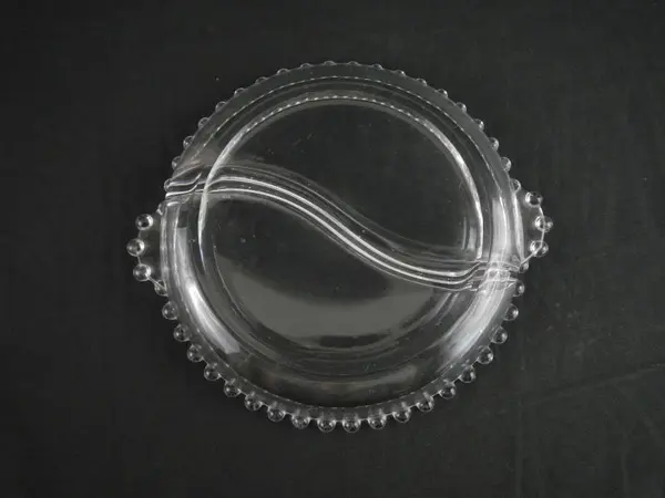 Vintage Imperial Glass Candlewick Two-Part Divided Relish Dish