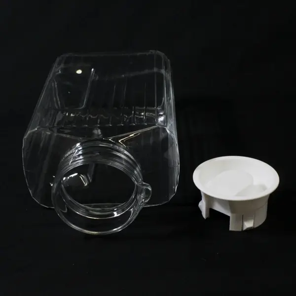 Ribbed Glass Refrigerator Pitcher With White Stopper Bistro Style ARC