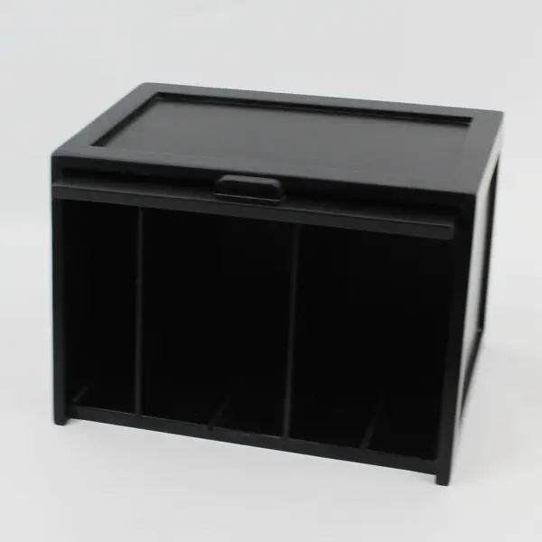 Rubbermaid Ikon Matte Black Desk Organizer Cubby Office Storage FLAWED