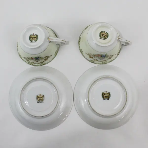 Set of 2 National China NAT 14 Cup and Saucer Sets Japan Bone China