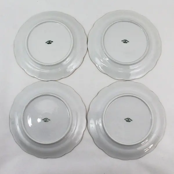 Set of 4 Johann Haviland Bavaria White Rose Salad Plates 7.5"
