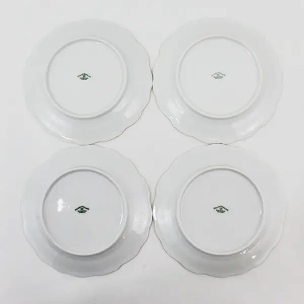 SET OF 4 Johann Haviland Bavaria White Rose Bread & Butter Plates 
