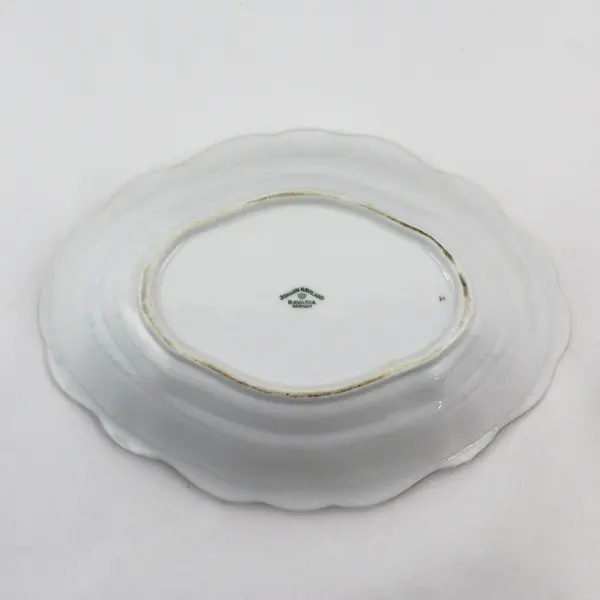 Vintage Haviland Bavaria White Rose Oval Vegetable Bowl 11"