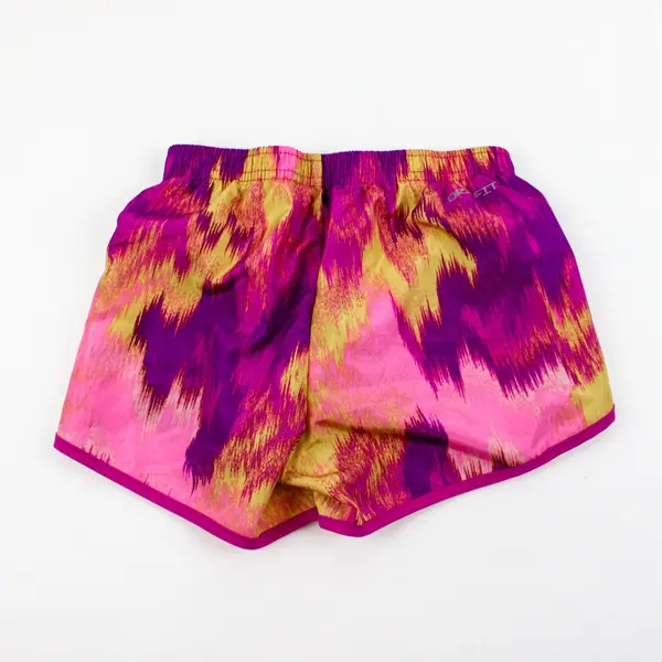 Nike Girls Running Shorts Purple Pink Yellow Size 6-7 Years