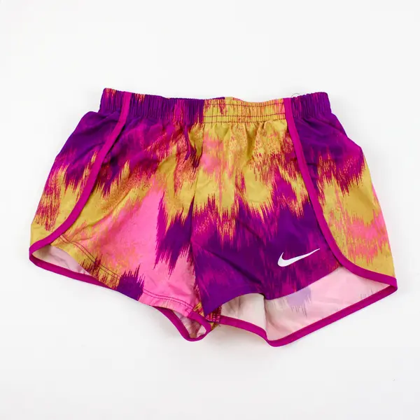 Nike Girls Running Shorts Purple Pink Yellow Size 6-7 Years