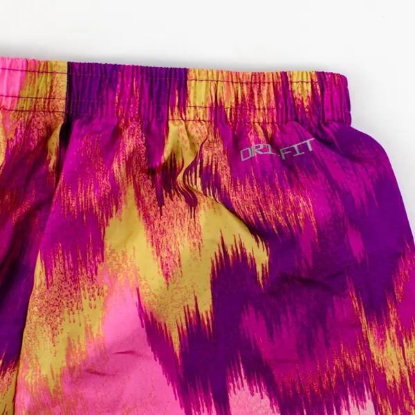 Nike Girls Running Shorts Purple Pink Yellow Size 6-7 Years