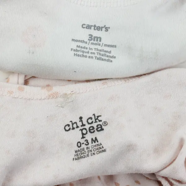 Lot of 4 Baby Girls 3M Mixed Brand Carter's Chick Pea Okie Dokie One-Piece/Pants