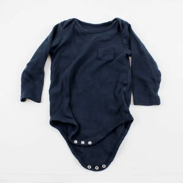 Hudson Baby Dark Navy Cotton Long Sleeve Bodysuit One-Piece 24M