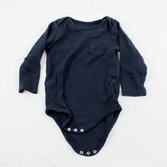 Hudson Baby Dark Navy Cotton Long Sleeve Bodysuit One-Piece 24M