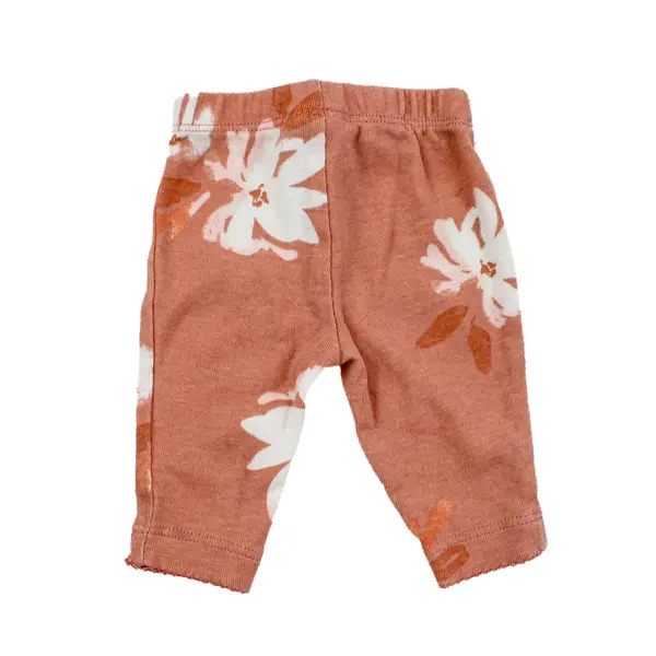 Carter's Lot of 2 Newborn Baby Girl Pants Coral Orange Floral