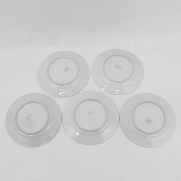 5 VTG Winterling Remembrance Violets Salad Plates  Bavaria 7.5"