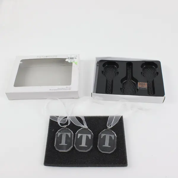 Fifth Avenue LTD Handmade Crystal Monogrammed T Ornaments Set of 3