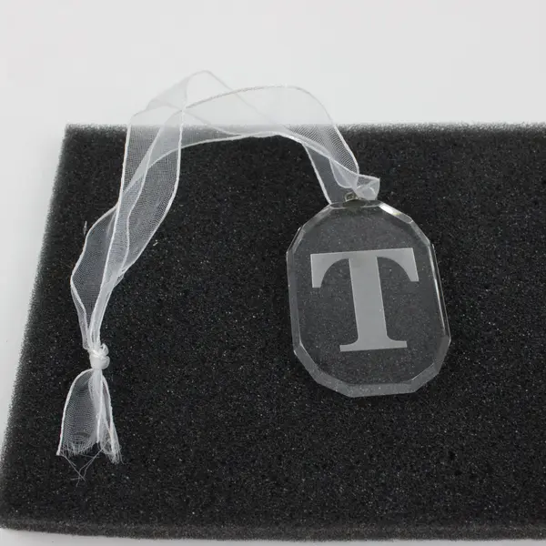 Fifth Avenue LTD Handmade Crystal Monogrammed T Ornaments Set of 3