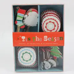 Meri Meri Tis the Season Christmas Cupcake Cases & Toppers 24 Each