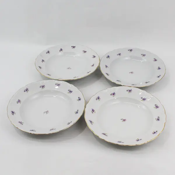 4 Vintage Winterling Bavaria Remembrance Wide Rim Soup Or Pasta Bowls 9.5"