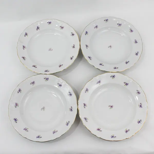 4 Vintage Winterling Bavaria Remembrance Wide Rim Soup Or Pasta Bowls 9.5"