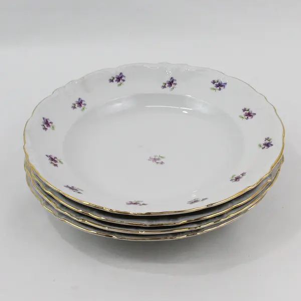 4 Vintage Winterling Bavaria Remembrance Wide Rim Soup Or Pasta Bowls 9.5"