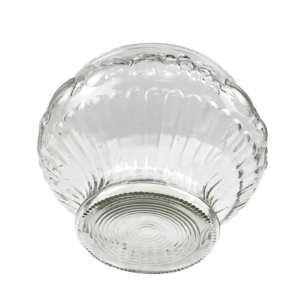 Jeannette Glass Fruit Pattern Embossed Punch Bowl Raised Pedestal