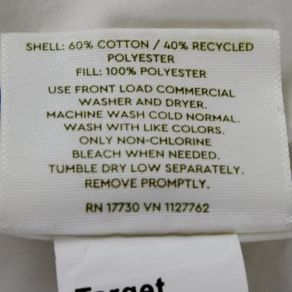 Threshold White King Size Cotton Blend Comforter Pre-Owned Flawed