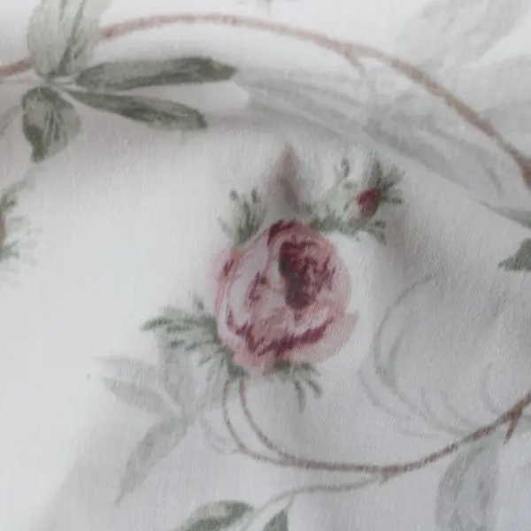 Vintage Louis Nichole Empire Rose Floral Butterfly Curtain 25 ft x 65 in FLAWED