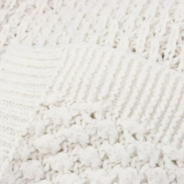 Pottery Barn Off White Knit Throw Blanket 50 x 60 Inch