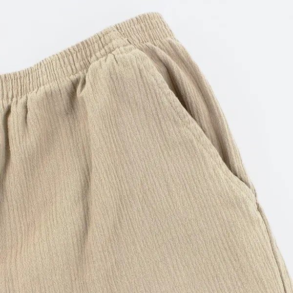 Blair Women's Beige Pull-On Tapered Pants 18 Petite 55% Cotton 45% Polyester