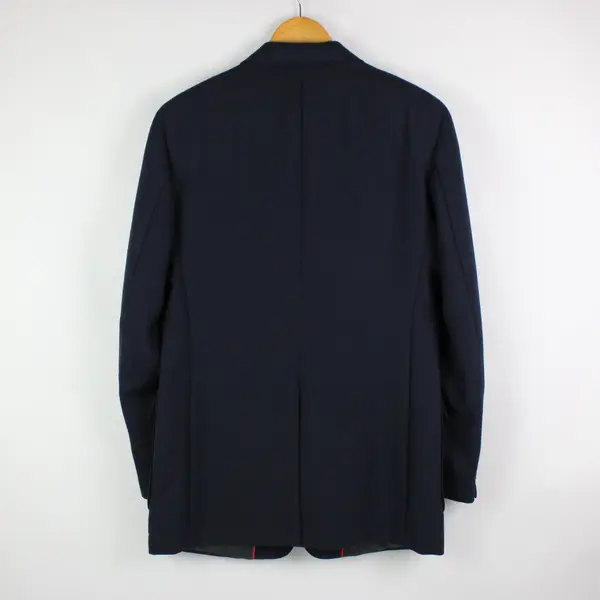London Fog Men's Navy Blue Blazer Gold-Tone Buttons Size 40L FLAWED