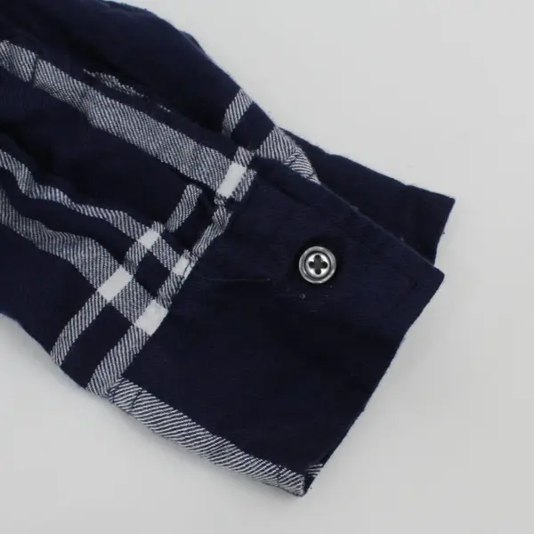 Old Navy Women's XL Tall Blue Plaid Button-Up Long Sleeve Shirt