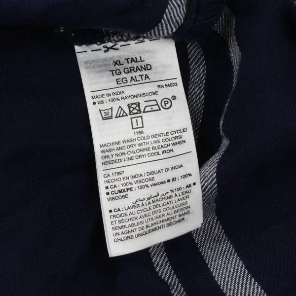 Old Navy Women's XL Tall Blue Plaid Button-Up Long Sleeve Shirt